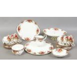 Twenty four pieces of Royal Albert Old Country roses china teawares.