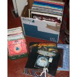 A box of records to include pop, country and easy listening L.