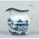 A late 18th / early 19th century Chinese export large blue and white jug.