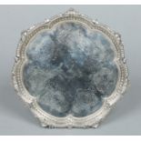 A Victorian silver salver of lobed form by Martin, Hall & Co.