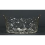 An early 20th century flat cut glass cooler of ovoid form, 24cm. Condition Report.