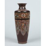 A Japanese Meiji period high shouldered cloisonne vase.