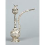 A 19th century Indian silver rose water ewer.