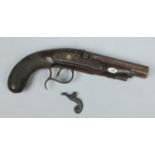 A late 18th / early 19th century flintlock pistol later converted to percussion cap by Thomas