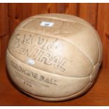 A 'central' leather cork filled medicine ball.