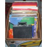 A box of mainly easy listening L.P records and box sets.