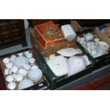 Four boxes of miscellaneous to include Bavarian teawares, Royal Doulton, Carltonware etc.