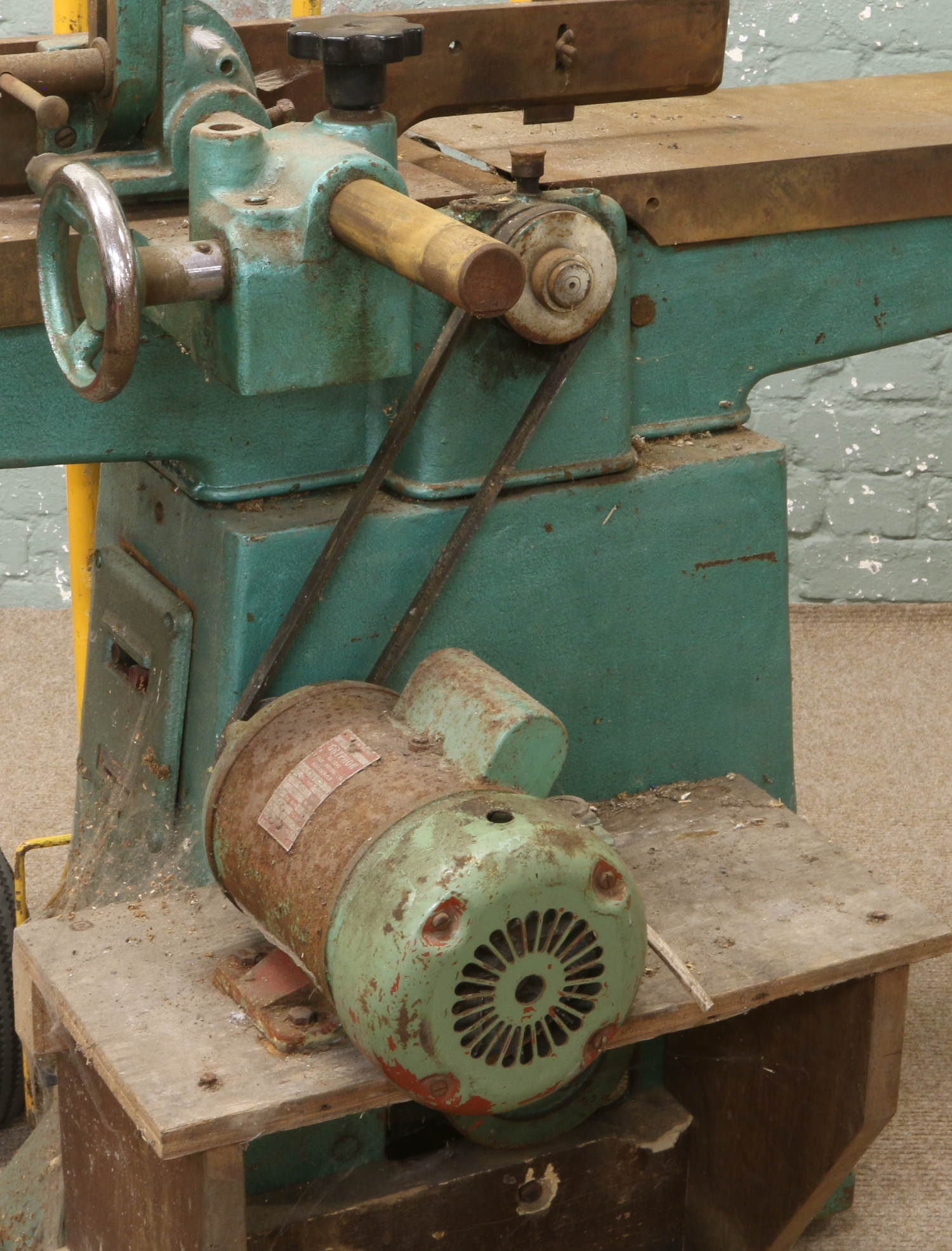 A large Wadkin Bursgreen planer on stand, electrical motor driven. - Image 3 of 3