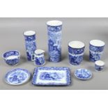 A quantity of George Jones & Sons 'Abbey' blue and white pottery. Condition Report.