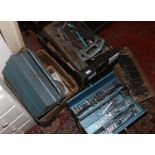 A large collection of hand tools, saws, files, spanners,