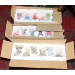 Three boxes of Chinese composite figures, approximately 36.