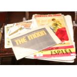 A quantity of ephemera including The Sheffield Star souvenir 'The Moon' newspaper,