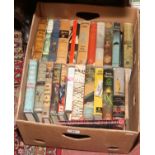 A box of mostly mid to late 20th century novels.