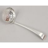 A George III silver sugar sifter spoon assayed London 1789, total weight 35.3 grams.