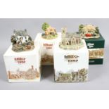 Four Lilliput Lane Cottages all in original boxes with certificates to include Woodman Retreat,