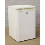 An Indesit A+ under counter freezer.