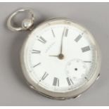 A silver cased Waltham pocket watch, assayed Birmingham 1982.