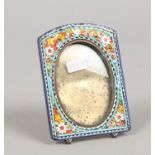 An Italian micro mosaic eizel picture frame.