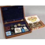 A collection of coins and medals to include pre-decimal, commemorative, technological examination