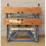 A folding Black & Decker workmate.