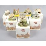 Eight Lilliput Lane cottages in boxes with certificates to include Ostlers Keep, Hampton Manor,