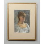 Sydney G. Baker (Bristish early / mid 20th century) gilt framed pastel portrait of a young woman.