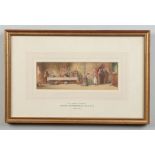 Charles Cattermole (1832-1900), small gilt framed watercolour, titled 'the Abbot's Blessing'. Signed