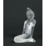 A Lalique frosted glass figure of a nude female goddess 'Petite nue Antheia', engraved signature,