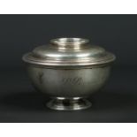 An Edwardian silver bowl and cover by the Goldsmith's & Silversmith's Co. Ltd. With stepped cover,