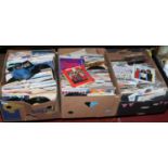 Three boxes of 7inch singles including Queen, Stevie Wonder, Michael Jackson, Phil Collins, Wham