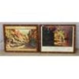 Two framed railway prints, after Sir William Arpen & Fred Taylor, LMS The Night Mail and The
