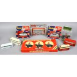 A quantity of Diecast model vehicles mostly double decker buses, including Dinky silver jubilee