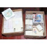Two boxes of Cherished teddies collectables in original boxes.