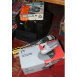 A collection of power tools to include circular saw, 2000w 230mm angle grinder, Black & Decker