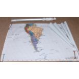 A German colour photomurals map of the world size 8' 10" x 6' 2" by Komar Products KG.