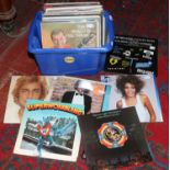 A collection of L.P records to include Michael Jackson, Barry Manilow, Lionel Richie, Whitney