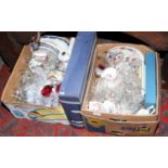 Two boxes of miscellaneous to include Royal Doulton, Royal Worcester, Colclough bone china teaset,