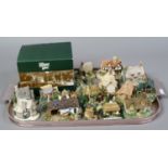 A collection of composite models of cottages to include six Lilliput Lane examples.