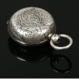 A George V silver sovereign case assayed Birmingham 1915, by Dennison Watch Case Company.