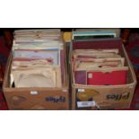 Two boxes of 78rpm records, some record album sets including Fats Domino, Bill Haley and His Comets,