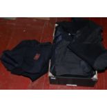 A box of British Railway uniform mostly blazers, waistcoats, trousers etc.