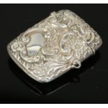 A Victorian silver vesta case, assayed Birmingham 1897.