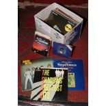 A collection of L.P records and singles to include Cliff Richard, Shadows, Hank Marvin, Paint Your