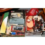 Two boxes of miscellaneous to include pair of Lonsdale boxing gloves, Bratz dolls accessories and