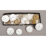 A collection of 19th century and later pocket watch movements, wristwatch movements and watch