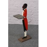 A vintage painted wooden dumb waiter stand.