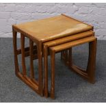 A nest of three G-plan teak occasional tables. Condition report intended as a guide only. Largest