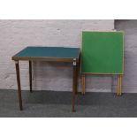 Two folding games / card tables.