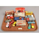 A tray of Diecast vehicles to include Schuco Bestuurbare auto, Corgi, Dinky etc.