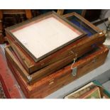 Three table top bijouterie cabinets (one with perspex top) along with a wall mounting example.